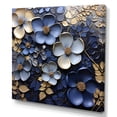 thumbnail image 2 of Designart "Beauty Of Adorned Blue And Gold Violets" Violets Canvas Prints, 2 of 7
