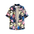 thumbnail image 1 of Chemises à Manches Courtes pour Hommes Été Chemise Vintage Imprimée Chemise à Manches Courtes pour Hommes Chemise à Col Cubain Motif Style Hawaïen Blouse et Chemise à Manches Courtes à Col Rabattu Chemises pour Hommes Manches Courtes, 1 of 4