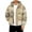 Beige, variant on Men’s Hooded Puffer Jacket with Camouflage Print Full Zip Front Warm Quilted Outerwear with Elastic Cuffs Dark Green 5XL