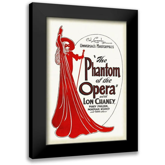 Hollywood Photo Archive 11x14 Black Modern Framed Museum Art Print Titled - The Phantom of the Opera