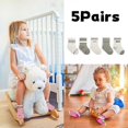 thumbnail image 4 of Striped letter baby socks for boys and girls with a collegiate style suitable for children's footwear, 4 of 5