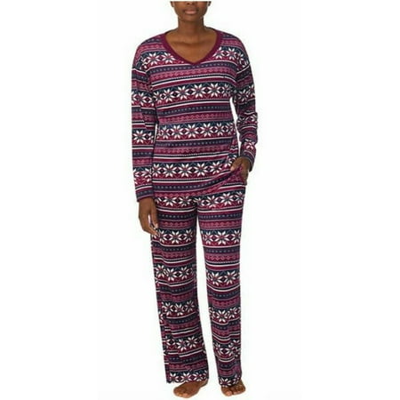

Nautica Ladies Fleece Pajama Set (Winter Fair Isle Large)