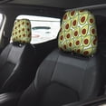 thumbnail image 2 of Kdxio Avocado Pattern Print 2 Piece Car Head Rest Covers Set Auto Front/Rear Seats Headrest Cover Universal Fit Most Cars,Sedan, SUV, 2 of 9