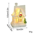 thumbnail image 2 of Resin Snow House under $5! Xqxayjr Christmas Resin Snow House, Glowing Winter Village Desktop Ornament, Miniature Snowy Cabin for Holiday Decor, Christmas Gift for Family and Friends, 2 of 3