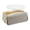 thumbnail image 2 of Pompotops Tissue Box Cover, Rectangular Modern Decorative Leather Tissue Box Case Organizer Holder For Vanity Countertop, Night Stands, Livingroom,Office, Car Automotive Clearance, 2 of 3