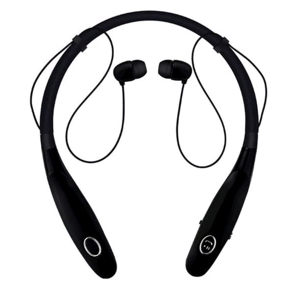 Cateissary Auricular Bluetooth Auriculares inalámbricos con banda para el cuello Auriculares con sonido estéreo deportivo con micrófono para Cables de audio/vídeo Negro