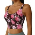 thumbnail image 2 of Naloa Rose Flowers Sports Bras for Women, High Support Bra with Removable Pads, Comfortable - Small, 2 of 9