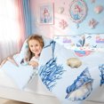 thumbnail image 3 of meiyoeat Axolotl Rainbow Letter L Full Size Comforter Sets for Girls, Kawaii Ocean Sea Life Bedding Comforter Set, Blue, Star Reversible, 3-Piece, 1 Comforter and 2 Pillowcases, 3 of 6