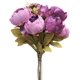 thumbnail image 2 of Ramo de flores de seda de peonía artificial vintage púrpura BANYUO Electrónica, 2 of 4