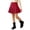 Red, variant on Fancifize Teens Girls High Waist Pleated Skirts Formal Skirt with Built-in Shorts for School Uniform Trendy Cozy Skorts