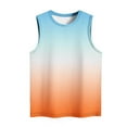 thumbnail image 4 of Fznquz Gradient Women's Tops Summer Crew Neck Sleeveless Soft Casual Blue Trendy Summer Flowy Tank Tops for Women, 4 of 4