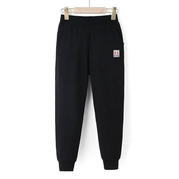 Toddler Boy Sweatpants Solid Long Pants Elastic Sport Pant with Pockets for Big Boys 5-6 Years