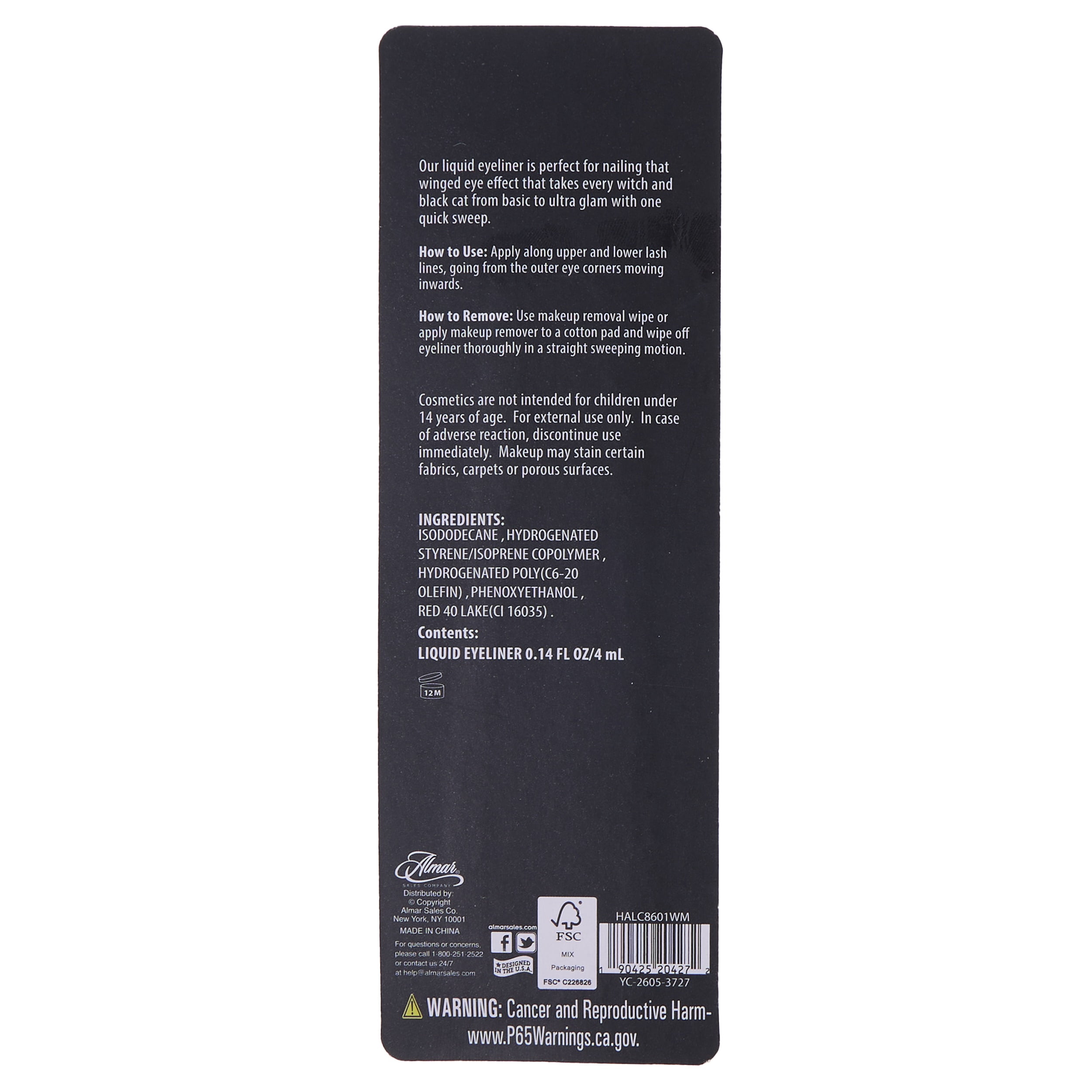 Expressions Precision Liquid Eyeliner for Costume Makeup - Red