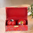 thumbnail image 1 of 2 Pcs Balles de Massage, Balles d'Exercice Chinoises avec Boîte de Rangement, Balles de Bain Durables Réutilisables Portables, Balles de Santé Chinoises pour Personnes Âgées Colorées Rouge, 1 of 8