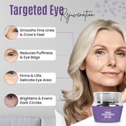 DERMAXGEN Eye Gel + Plant Stem Cells + Matrixyl 3000 + EYE BAG REMOVER, Arginine For Under And Around Eyes To Smooth Fine Lines, Eliminate Dark Circles, And De-puff Bags With Peptide Complex, 1 FL