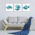 thumbnail image 5 of -Ocean Art Prints Tropical Wall Art Wall Blue Fish Blue Shells Hermit Crabs for Bathroom Kitchen Decoration 16x16Inchx3 pcs, 5 of 6