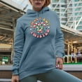 thumbnail image 2 of Sweet but Twisted with Retro Christmas Candy Canes Art Merch Gift, Light Blue Hooded Sweatshirt or Hoodie, 2XL, 2 of 5