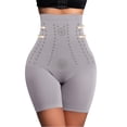 thumbnail image 4 of Shapewear Tummy Control Shorts for Women High Waisted Body Shaper Seamless Shaping Thigh Slimmer Under Dress,Gray 2XL, 4 of 5