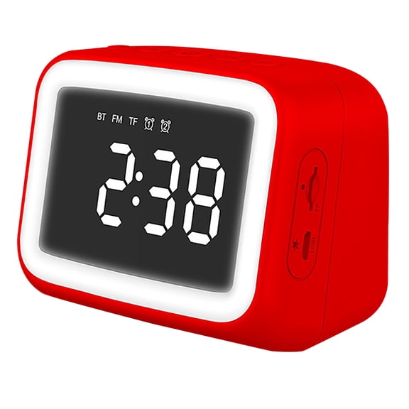 Alarm Clock Radio with Bluetooth Speaker, FM Radio, Dual Alarm with Snooze, Large LED Display, Dimmer Control, USB Charging Output and Night Light