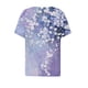 thumbnail image 4 of Fiudx Liquidación de Ahorros de Verano Blusa de Manga Corta Estampada a La Moda para Mujer, Blusas Informales con Cuello En V, 4 of 5