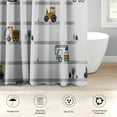 thumbnail image 2 of 4 Pcs Bathroom Sets with Shower Curtain and Rugs, Tractor Construction Farm Car, Bathroom Decor Kids Happy Green Blue Shower Curtain Sets for Bathroom Decor, 2 of 4