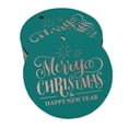 thumbnail image 1 of Inkdotpot Real Rose Gold Foil Merry Christmas & Happy New Year Text Tags Favor Hang Paper Tags 100 Pieces, 1 of 7