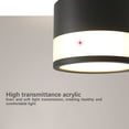thumbnail image 4 of Inteprter Luz de techo de alto brillo de 8W para Hotel en casa, luz descendente de pasillo, pantalla acrílica, foco de cocina para dormitorio, accesorios Iluminación y accesorios Negro Inteprter HA066345-01B, 4 of 6