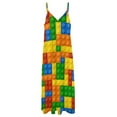 thumbnail image 6 of Brick Art Sleeveless Dress Loose Women's Dress Dresses Luxury Evening Dresses, 6 of 9