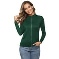 thumbnail image 1 of Aibrou Womens Zip Up Long Sleeve Open Front Knit Cardigan Sweater, 1 of 10
