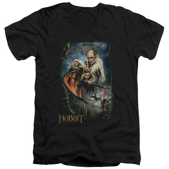 Hobbit - Thranduils Realm - Slim Fit V Neck Shirt - Large