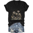thumbnail image 4 of DHFJKG Short Sleeve Graphic Tee Women Dandelion Flower Print Crew Neck Loose Fit T Shirt Casual Daily Wear Soft Tops, 4 of 4