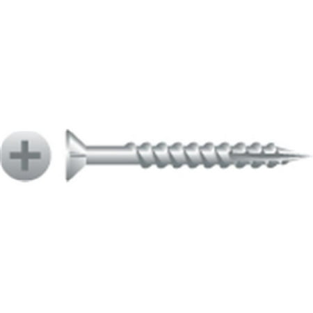 

8 x 1.62 in. Phillips Flat Head Screw with Nibs Particle Board Screws Zinc Plated Box of 5 000