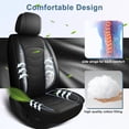 thumbnail image 6 of DIKSOAKR Rhinestone Seat Covers for Nissan Sentra 2008-2024 2025,Glitter Crystal Premium Waterproof Leather Seat Protector Compatible Airbag Black,Full Set(2 Row 5 Seats), 6 of 9