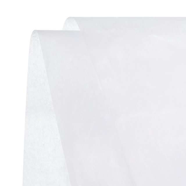Unique Bargains Tissue Gift Wrapping Paper Tissue Paper in white, measuring 19.69 x 27.56 inches. The pack includes 100 sheets of thin, soft paper suitable for wrapping gifts, bouquets, and DIY crafts. Ideal for occasions like weddings, parties, Christmas, and birthdays.