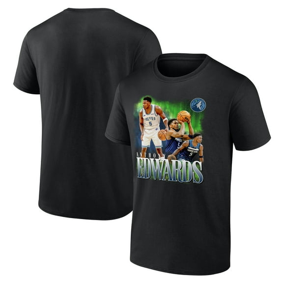 Men's Anthony Edwards Black Minnesota Timberwolves Notorious 3.0 Player T-Shirt