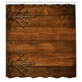 thumbnail image 3 of Ambesonne Antique Shower Curtain, Gothic Style Ornaments, 69"Wx84"L, Dark Rosewood, 3 of 5