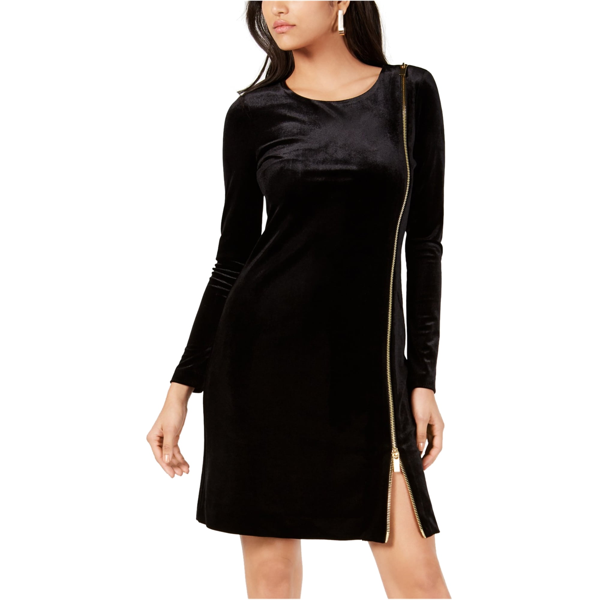 French Connection - French Connection Womens Velvet Sheath Dress, Black, 6 - Walmart.com 