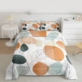thumbnail image 2 of jejeloiu Rustic Plant Leaves Twin Comforter Sets,White Orange Green Bedding Set For Men Women Reversible 2-Piece, 2 of 8