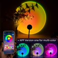 thumbnail image 4 of Sunset Projection Lamp Smart Sunset Light Projection with App Control Remote Control , 16-Color Variable Mode Sunset Lamp USB Charging LED Lighting, FYBTO tic Night Light for Taking Pictures, 4 of 5