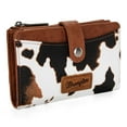 thumbnail image 5 of Wrangler Wallets for Women Slim Bifold Credit Card Holder, Cow Print-Brown, 5 of 7
