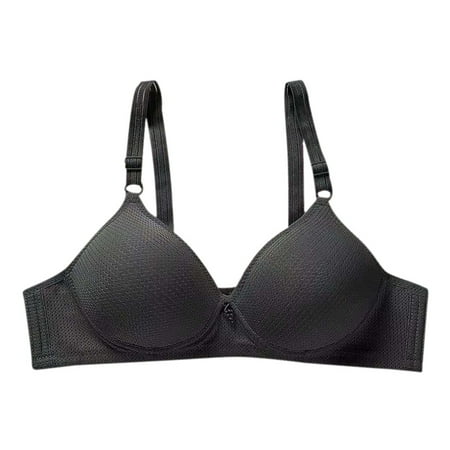 

Spdoo Women s Smooth Wire Free Full Coverage Bra Comfort Breathable Thin Cup Plus Size Bra Black 44/100BC