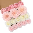 thumbnail image 2 of A Box of Artificial Flowers Gift Box Artificial Flowers Combo Flowers Mix Flowers Roses with Stems for Diy Wedding Bridal Bouquets Arrangement Table Centerpieces, 2 of 7