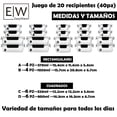 thumbnail image 2 of JUEGO DE RECIPIENTES DE VIDRIO HERMÉTICO, CONTENEDORES Para Alimentos con Tapas Cierre Fácil, Refractarios para Cocina, Horno, Refrigerador Congelador (JUEGO 20 RECIPIENTES (40 PZ).), 2 of 5