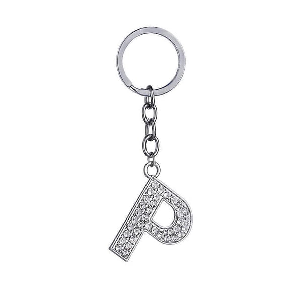 Stylish Alphabet Letter Key Chain with Rhinestones Decoration for Handbag Charm and Key Holding
