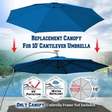 Replacement Canopy Cover for 10' Cantilever Patio Umbrella Offest Parasol Top Cover (Green)