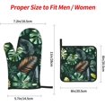 thumbnail image 3 of Tropical Leaves Print Oven Mitts and Pot Holders Sets 4 Piece Set Kitchen Women Men Cooking Baking Microwave Heat Resistant, 3 of 6