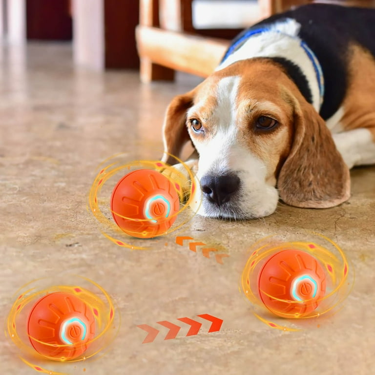 Gqtwoy Interactive Dog Toy Ball, USB Rechargeable Smart Pet Toy, Automatic  Bouncing & Vibrating, LED Light, Adjustable Speed, Chewable TPR Material 