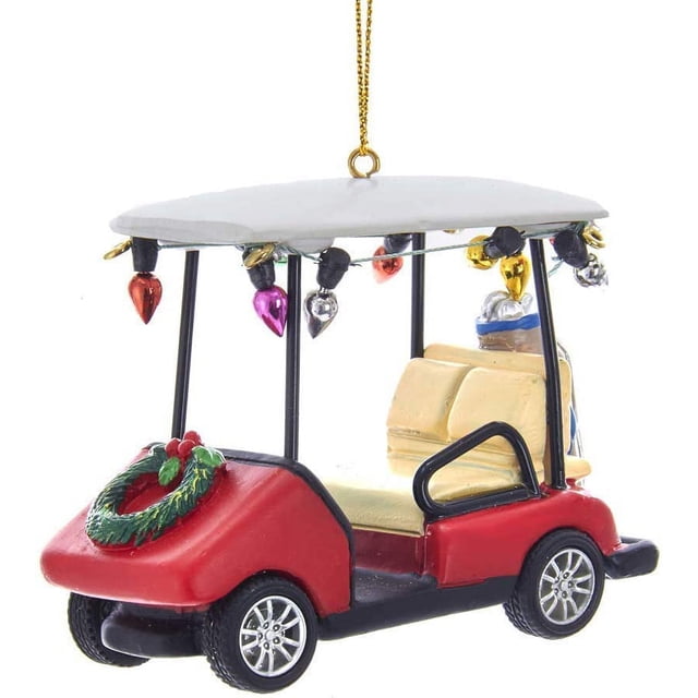 Kurt S. Adler Chariot de Golf avec Couronne Ornement