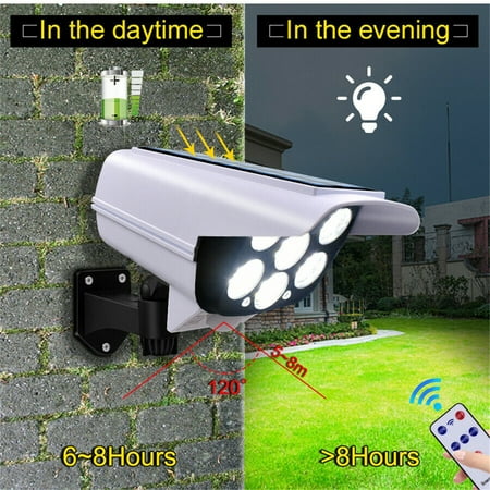 

Leeten 77 Led Flood Light Motion Sensor Security Dummy Camera Outdoor Wireless Ip65 Waterproof 3 Mode for Home Garden As Shown