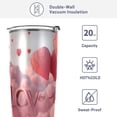 thumbnail image 4 of SKYSONIC Valentine's Day Love Heart Tumbler Stainless Steel Double Wall Vacuum Reusable Insulated Mug with Straw and Built-in Coaste for Cold and Hot Beverages, 12oz, 4 of 7